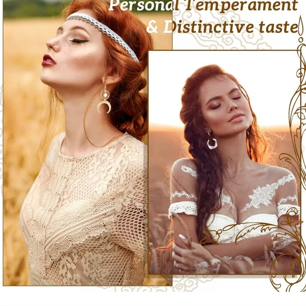 Elegant Gold and Brown Earrings Set